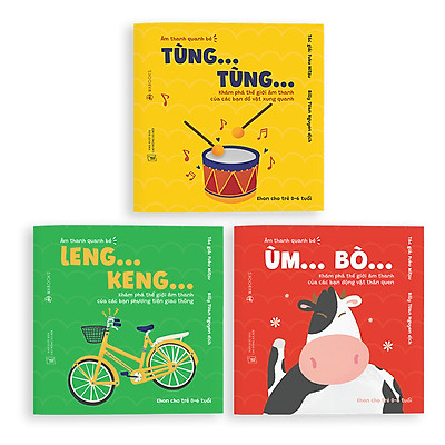 Sách Ehon - Combo 3 cuốn Âm thanh quanh bé  - Dành cho trẻ từ 0 - 6 tuổi