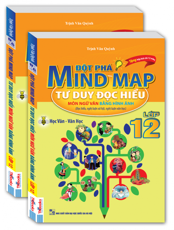 Đột Phá Mind Map Tư Duy Đọc Hiểu Môn Ngữ Văn Bằng Hình Ảnh Lớp 12 - Tặng Kèm Hộp Bút Chì 12 Màu
