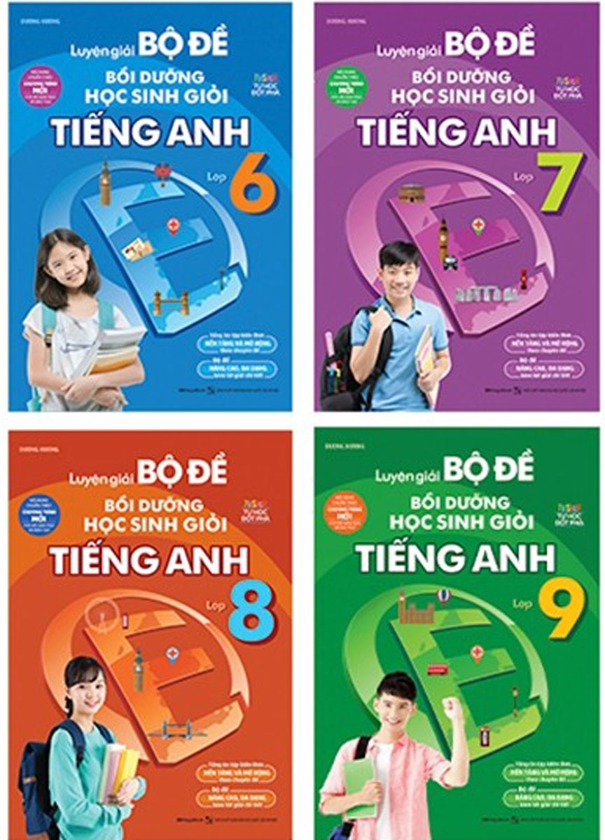 Bộ Sách Luyện Giải Bộ Đề Bồi Dưỡng Học Sinh Giỏi Tiếng Anh THCS (Bộ 4 Cuốn)