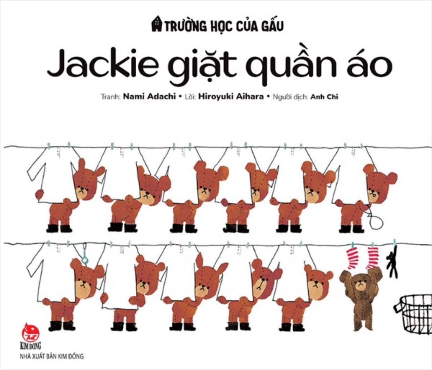 Ehon Trường Học Của Gấu - Jackie Giặt Quần Áo