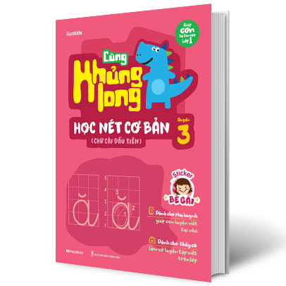 Cùng Khủng Long Học Nét Cơ Bản (Bé Gái) - Quyển 3